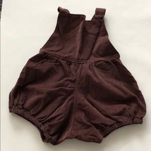 Corduroy pinafore romper